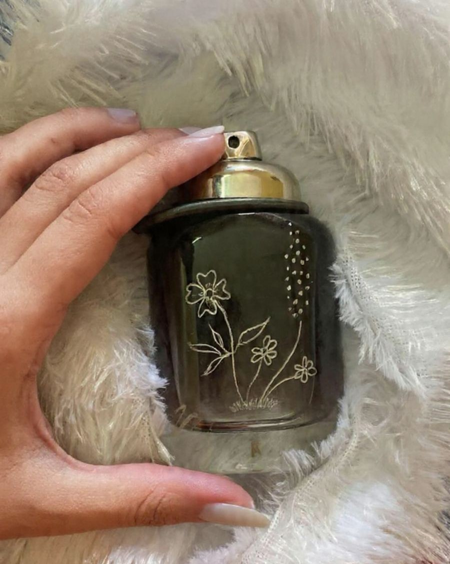 Coach Perfume Engraved with Floral Illustration