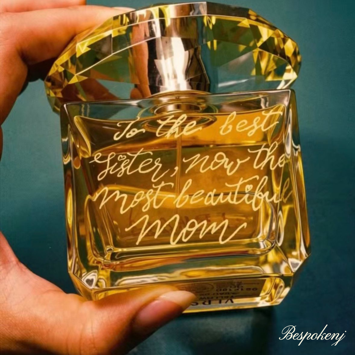 Intricate Hand Engraving on Perfume Bottle